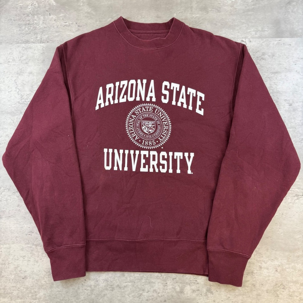 Champion Arizona State University Reverse Weave Sweatshirt Maroon Mens Small ASU